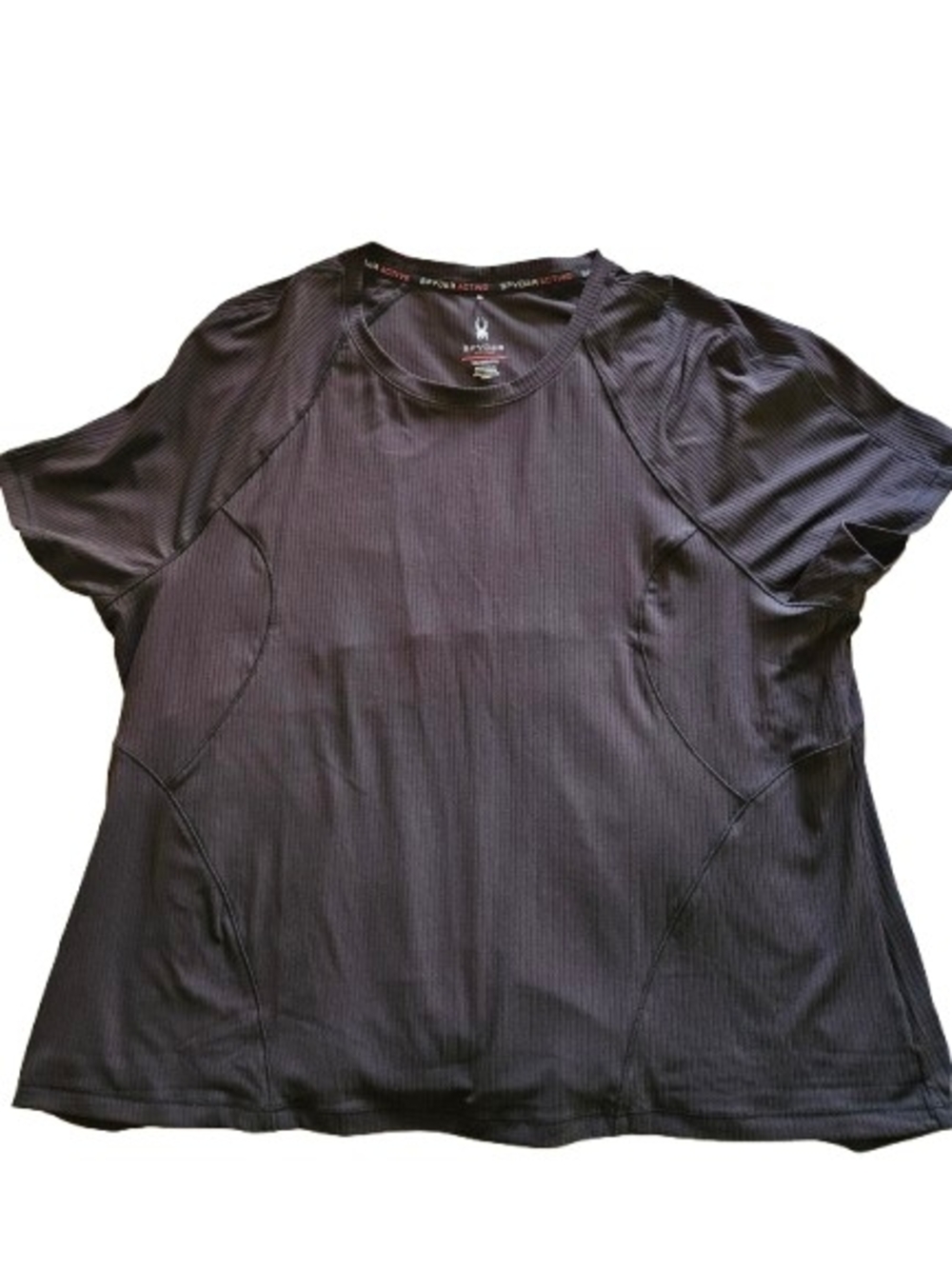 Spyder Active Performance Workout Shirt XXL Black Short Sleeve‎ Athletic Top